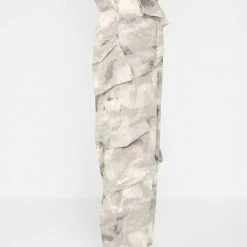 Woman Trousers CARGO PANTS & JOGGERS Wide Leg Camo Cargo Pants - Grey