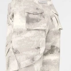 Woman Trousers CARGO PANTS & JOGGERS Wide Leg Camo Cargo Pants - Grey