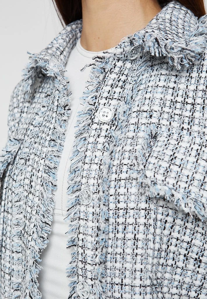 Woman Shirts Oversized Boucle Shirt - Blue