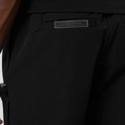 Man Casual Trousers Zip Detail Cargo Pants - Black